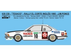 Decal – BMW 635 CSi - Rally El Corte Ingles 1985 - Pons